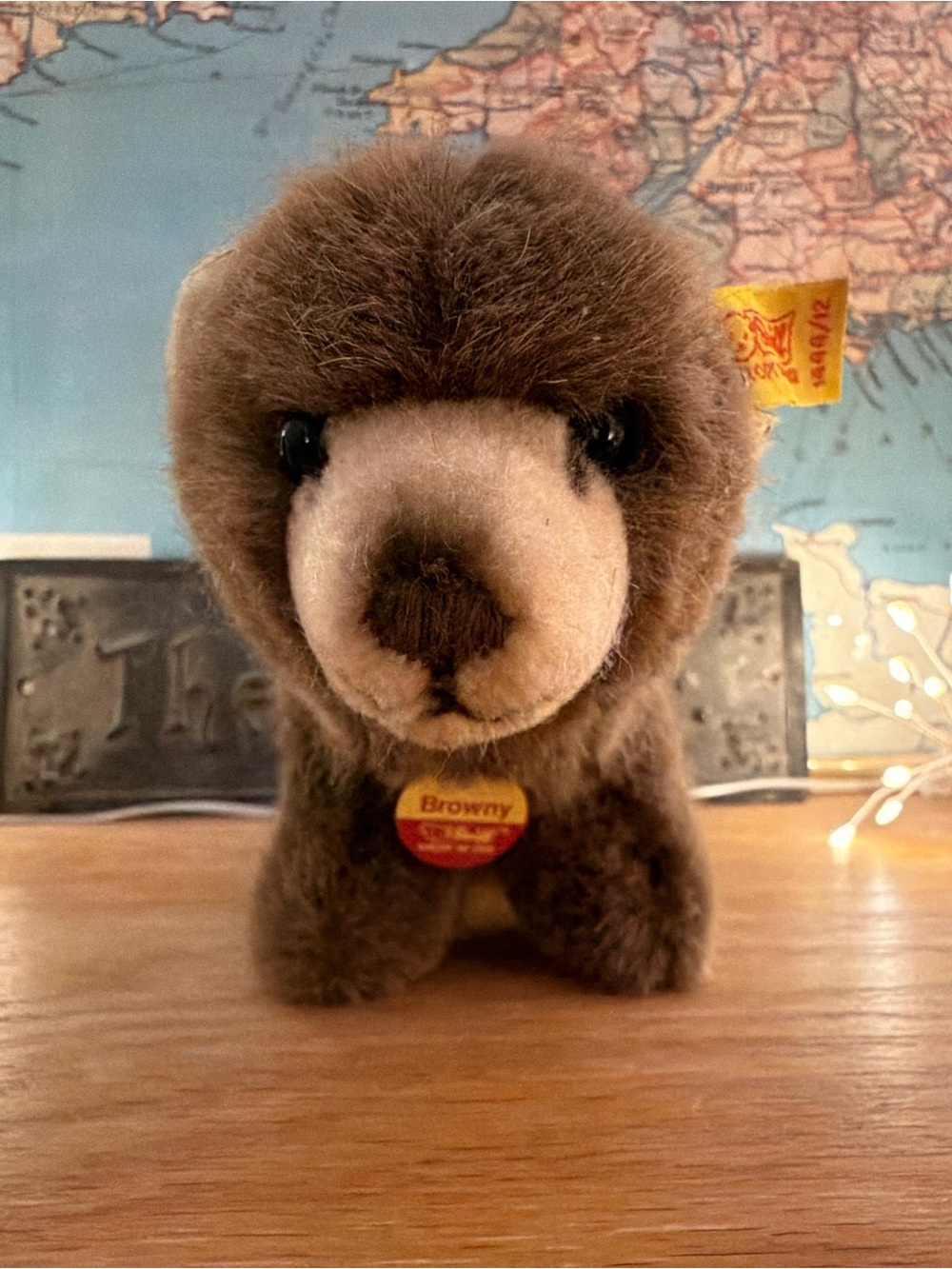 VTG 1980s Steiff Browny Bear 1444/12 All IDs Rare Made In Austria Grizzly